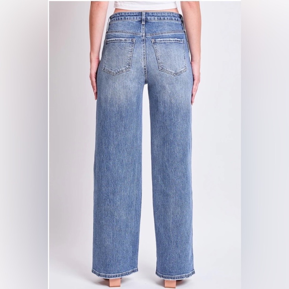 37. YMI Women's Luxe Bella Wide leg, Hise Rise Jeans, Sz. 5/27, Worn once, EUC - Picture 2 of 14